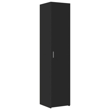Dulap înalt, negru, 40x42,5x185 cm, lemn prelucrat - Img 2