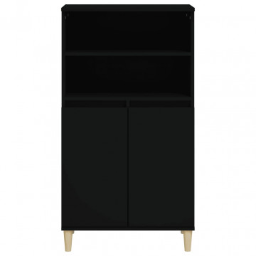 Dulap înalt, negru, 60x36x110 cm, lemn prelucrat - Img 3