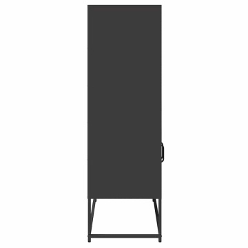 Dulap înalt, negru, 68x39x123 cm, oțel - Img 6