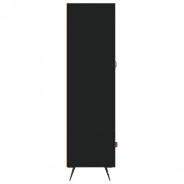 Dulap înalt, negru, 69,5x31x115 cm, lemn prelucrat - Img 6