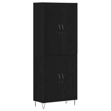 Dulap înalt, stejar negru, 69,5x34x180 cm, lemn prelucrat - Img 2