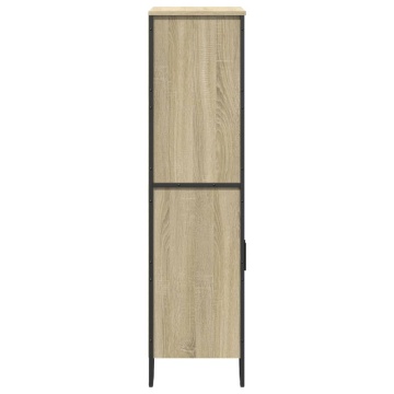 Dulap înalt, stejar sonoma, 79,5x35,5x137,5 cm, lemn prelucrat - Img 8
