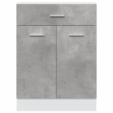 Dulap inferior cu sertar, gri beton, 60 x 46 x 81,5 cm, PAL - Img 4