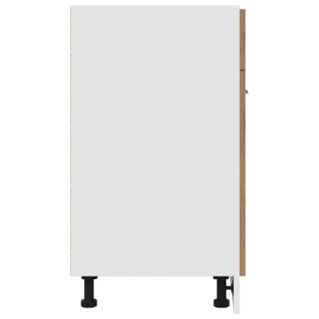 Dulap inferior cu sertar stejar artizanal, 60x46x81,5 cm, lemn - Img 8