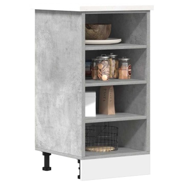 Dulap inferior, gri beton, 40x44,5x81,5 cm, PAL - Img 1