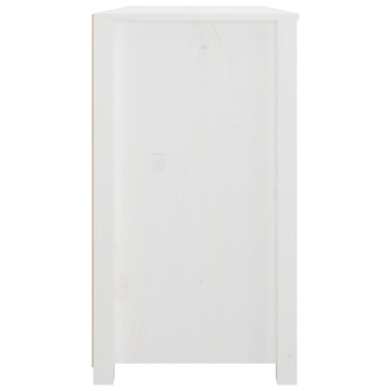 Dulap lateral, alb, 100x40x72 cm, lemn masiv de pin - Img 8