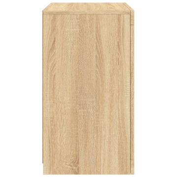 Dulap lateral cu lumini LED, stejar sonoma, lemn prelucrat - Img 7