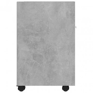Dulap lateral cu roți, gri beton, 33x38x60 cm, PAL - Img 8