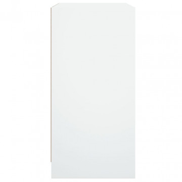Dulap lateral cu uși din sticlă, alb, 68x37x75,5 cm - Img 6