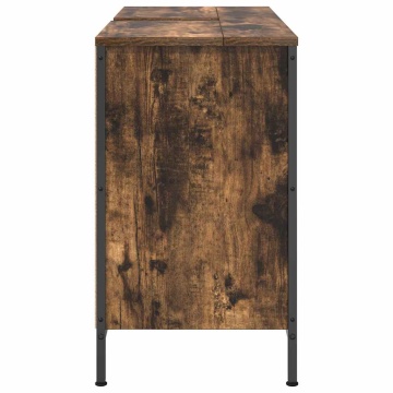 Dulap lavoar cu sertare stejar afumat 90x34,5x60 cm - Img 6