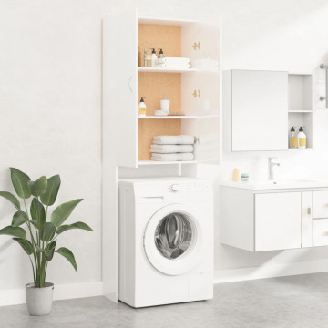 Dulap mașina de spălat, alb extralucios, 64x25,5x190 cm - Img 6