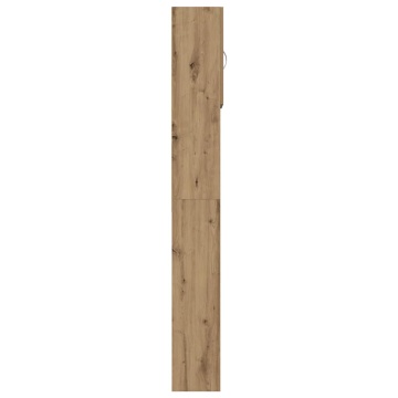 Dulap mașină de spălat din lemn stejar artizanal 64x24x190 cm - Img 6