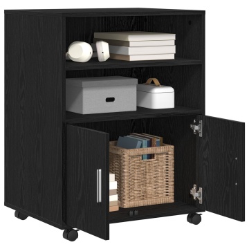 Dulap mobil, stejar negru, 60x48x81 cm, lemn prelucrat - Img 3
