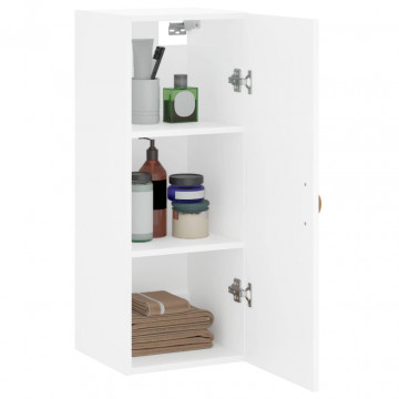 Dulap montat pe perete, alb, 34,5x34x90 cm - Img 8
