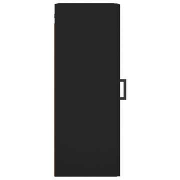Dulap montat pe perete, negru, 34,5x34x90 cm - Img 7