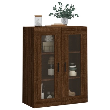 Dulap montat pe perete, stejar maro, 69,5x34x90 cm - Img 4