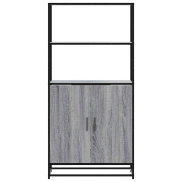 Dulap nalt gri Sonoma 68x35x139 cm lemn prelucrat - Img 4