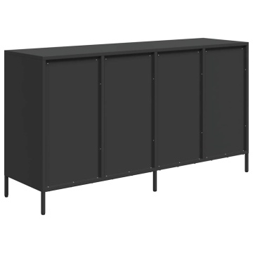 Dulap, negru, 135x39x73,5 cm, oțel laminat la rece - Img 6