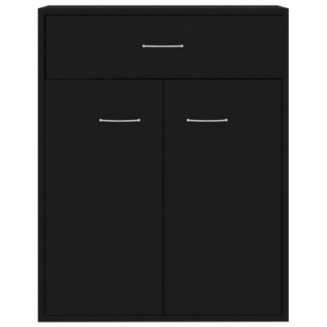 Dulap, negru, 60x30x75 cm, lemn prelucrat - Img 6