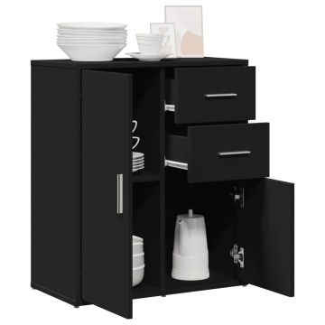 Dulap, negru, 60x31x70 cm, lemn prelucrat - Img 4