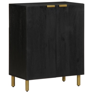 Dulap, negru, 60x33x75 cm, lemn prelucrat - Img 1