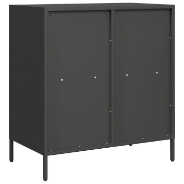 Dulap, negru, 68x39x73,5 cm, oțel laminat la rece - Img 6