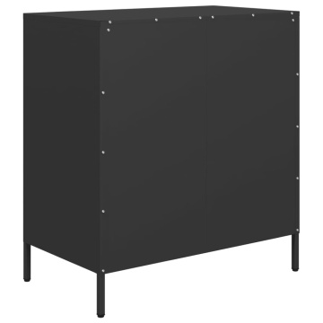 Dulap, negru, 68x39x73,5 cm, oțel laminat la rece - Img 6