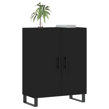 Dulap, negru, 69,5x34x90 cm, lemn compozit - Img 3