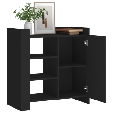 Dulap, negru, 73,5x35x75 cm, lemn prelucrat - Img 3