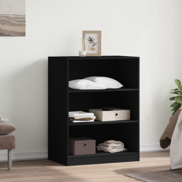 Dulap, negru, 77x48x102 cm, lemn prelucrat - Img 3