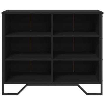 Dulap, negru, 91x35,5x74,5 cm, lemn prelucrat - Img 4