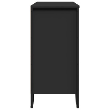 Dulap, negru, 91x35,5x74,5 cm, lemn prelucrat - Img 8