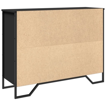 Dulap, negru, 97x32,5x74,5 cm, lemn prelucrat - Img 6