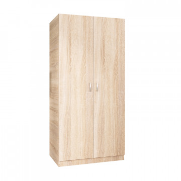 Dulap Niro cu Bara Haine 200x80x50 cm, Culoare Sonoma, Material PAL 18mm - Img 1
