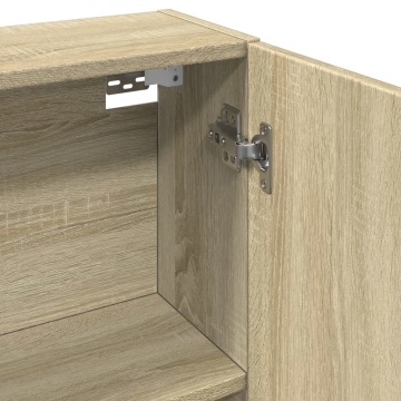 Dulap oglindă baie stejar sonoma 64,5x20x66,5 cm lemn prelucrat - Img 6