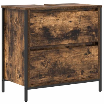 Dulap pentru baie cu sertare stejar afumat 60x34,5x60 cm - Img 2