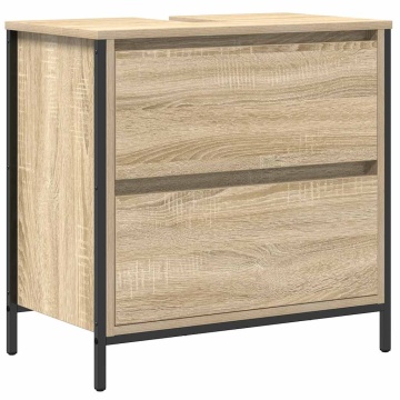 Dulap pentru baie cu sertare Stejar Sonoma 60x34,5x60 cm - Img 2