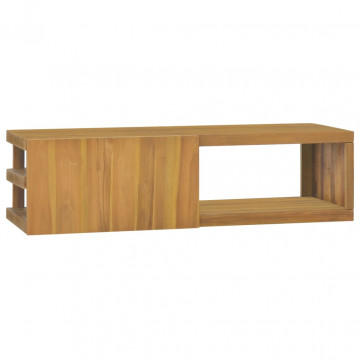 Dulap pentru baie de perete, 110x40x30 cm, lemn masiv de tec - Img 2