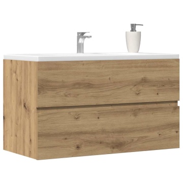 Dulap pentru baie stejar artizanal 80x38,5x45 cm lemn prelucrat - Img 3