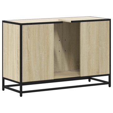 Dulap pentru chiuveta de baie stejar Sonoma 90x33x60 cm lemn - Img 6