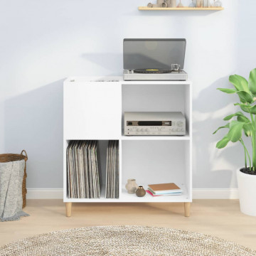 Dulap pentru discuri, alb, 84,5x38x89 cm, lemn compozit - Img 3