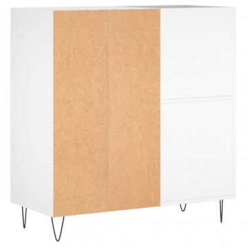 Dulap pentru discuri, alb, 84,5x38x89 cm, lemn compozit - Img 5