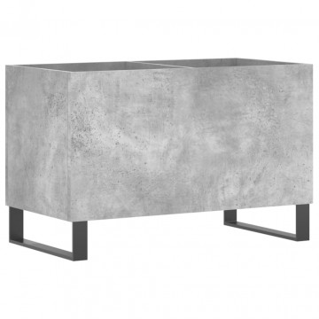 Dulap pentru discuri, gri beton, 74,5x38x48 cm, lemn prelucrat - Img 5