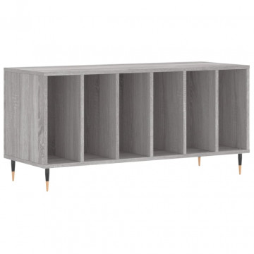 Dulap pentru discuri gri sonoma, 100x38x48 cm, lemn prelucrat - Img 2