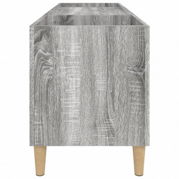 Dulap pentru discuri gri sonoma, 121x38x48 cm, lemn prelucrat - Img 5