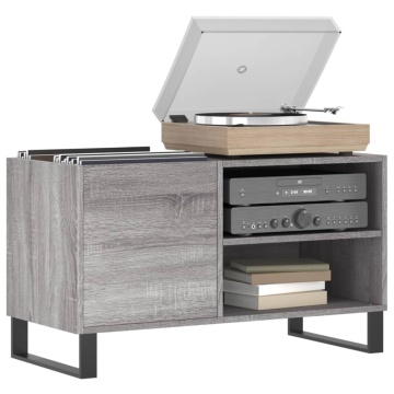Dulap pentru discuri gri sonoma 85x38x48 cm lemn prelucrat - Img 3