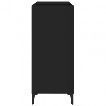Dulap pentru discuri negru 84,5x38x89 cm lemn compozit - Img 5