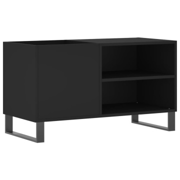 Dulap pentru discuri, negru, 85x38x48 cm, lemn prelucrat - Img 2
