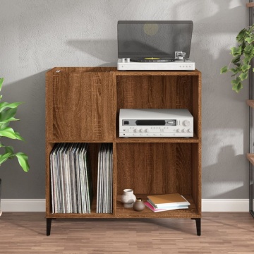 Dulap pentru discuri stejar maro 84,5x38x89 cm lemn compozit - Img 3