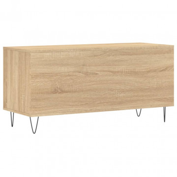 Dulap pentru discuri stejar sonoma 100x38x48 cm, lemn prelucrat - Img 5